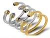 Mode manschett armband rostfritt stål kabel reparmband för män pojke enkla armband smycken6536446