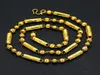 Chaines 24k Collier d'or artificiel élevé Mâle surplombe les perles hexagonales