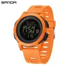 Wristwatches Sanda 2188 Single Display Chip Outdoor Night Glow Men's And Women's Watch Creative Personality