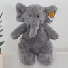 High Quality Grey Fluffy Elephant Plush Toy Baby Animal Kids Toddlers Birthday Gifts Bedding Throw Pillow Soothing Rag Doll