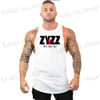 Men's T-Shirts Summer Mens Gyms Cotton Tank Tops Workou Joggers Slveless T-Shirt Male Basketball Training Fashion ZYZZ Vest Sports T240419