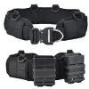 Packs Military War Battle Belt Molle Army Tactical Waistband Airsoft Hunting Equipment Working Tool Bags Carrier Belt Waist Support