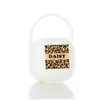 PACIFERER# MIYOCAR PERSONALISERAD ALLA NAMN Foto Luxury Leopard Print Black Pacifier Box Holder BPA Gratis idealisk gåva för nyfödd baby showerl2403