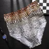 Sous-pants 3 pièces 3d sac convex sexy lettre d'oeuf léopard imprimer de la soie sous-vêtements de sous-vêtements shorts à tête