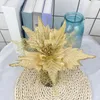 Decorative Flowers Christmas Decorations Glitter Sequins Artificial Silk Cloth Tree Floral Ornament Year Party Decor Supplies