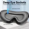 3D Soft Eye Mask för Sleeping EyeShade Block ut Light Sleep Aid Eyepatch Breattable Eyecover Blindbind Travel Relax Slaapmask 240419