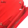 Bags 2022 New Ladies Evening Bag Elegant Luxury Fashion Envelope Bag Wedding Party Metal Chain Clutch Bag Messenger Dinner Bag