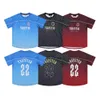 Męskie koszulki Limited Nowa Trapstar London Męska T-shirt krótki rękaw Unisex Blue Shirt for Men Fashion Harajuku TEE TEE TOPS MĘŻCZYZN T SHIRTS Modne odzież J43656