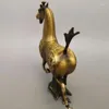 Decorative Figurines Copper Statue Wholesale Of Pure Horse Flying Swallow Twelve Zodiac Horses Ornaments Living Room Brass Ornamen