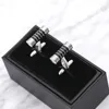 business simple style male cufflinks suit jewelry cufflinks blackblue Round stick men accessories fashion trendy 240419