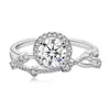 Solitaire Ring 925 SERRLING SILPS 0,5 CT MISSANITE RING LADE ELEGANT Temperrament Fashion Send Girlfriend Propose Engagement Mariage D240419