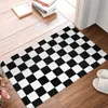 Checkered Black And White Polyester Doormat Rug carpet Mat Footpad Non-slip Washable Corridor Kitchen Bedroom balcony toilet 240418