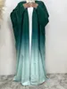 Vêtements ethniques Summer Open Abaya Kimono Dubai Party Kaftan Gradient Color Muslim Fashion Dress Abayas pour femmes Turquie Islam Modest Tenue