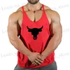 Herr t-shirts sommar huva gym stränger tank top män bomullskläder kroppsbyggande slingess skjorta väst muskel singlets träningstank t240419