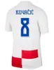 Kroatien Soccer Jersey 2024 Euro Cup New 2024 Kroatie National Team 2024 Football Shirt Men Kids Kit Set Home Away Away Blue Men Uniform Modric Kovacic Pasalic Perisic