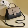 Shoulder Bags FOXER Genuine Leather Stylish Women's Middle Handbag Elegant Commuter Messenger Bag Lady Office Flap Tote Quality Gifts