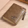 Plånbok plånbok vintage affär känguru kreditkortshållare fall antitheft koppling korta herrläder plånbok stor kapacitet