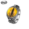 Street Trend Ghost Claw 3-Color Evil Eye Mens Titanium Steel Ring bleknar inte män ringar