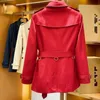 Women's Trench Coat Designer Women's Classic Sandringham Slim Fit Short Windbreaker NDG1