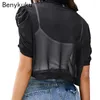 Women's Jackets Women Summer Short Puff Sleeve Mesh Tulle Bolero Cardigan Elegant Female Cropped Top Shawls Cover Up Bridal Wedding Cape