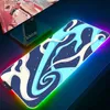 Mouse Pads Wrist Rests RGB Large Gaming Mouse Pad Blue Cloud Art Mouse Mat Oversize Glowing Led Extended Mousepad Keyboard Pads XXL 100x50cm Desk Mat Y240419