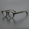 Okulary przeciwsłoneczne ramy ręcznie robione okrągły japoński styl mody okulary żółwiowe octan unisex okulary projektant