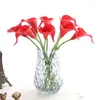 Fleurs décoratives 10pcs fleur artificielle calla-lily pu faux bouquet pour la goutte de mariage