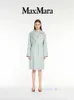 Cappotto di lusso Cashmere Coat Coat Coat Womens Wool Blend Maxmaras 2024 Primavera/estate Nuova lana Mista in pizzo verso l'alto