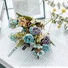 Fiori decorativi artificiali da 30 cm di garofano idrangea piccoli lilla