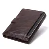 Portefeuilles Contact en cuir portefeuille luxe masculin en cuir authentique portefeuille hommes hasp bourse avec poche de carte passante et support de carte de haute qualité