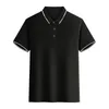 Mens new Polo shirt T-shirt summer mens short-sleeved intercolored lapel 240415