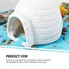 Garden Decorations igloo Model Ice House Mini Christmas Trees Home Decor Animal Figures Plast Prydnad