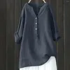 Blouses pour femmes 25 couleurs chemises femmes en coton lin couloir en couleur