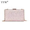 Sacs Femmes Sac d'embrayage scintillants Sacs de soirée féminins Hardsurface Clutches Sequin Wedding Sacs Sacs de mode Pouche de fête de la mode