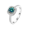 Anello di solitario joycejelly 1 ct anelli di diamanti moissanite colorati per donne classiche femmine 925 sterling sterling anello di fidanzamento nuziale gioielli D240419