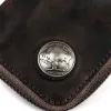 Brieftaschen Original Lederschlüssel Brieftasche für Männer kurz Vintage Handmade Reißverschlussauto Schlüsselhalter Münze Geldbeutel Kartentasche Organizer Haushälterin
