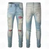 Männer Hosen Designer Herren Designer Jeans Am Jeans Distressed zerrissenen schlanken geraden Jeans für Männer Print Womens Mode Mans Skinny Hosen