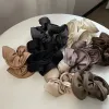 2024 Koreli Kadınlar İpek Elastics Saç Scrunchies Kız At kuyruğu Tutucu Saç Halat Aksesuarları