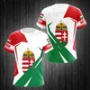 Men's T-Shirts Hungary T-Shirts Hungarian Flag Emblem 3D Print Men Women Casual Fashion Oversized Short Slve T Shirt Kids Ts Tops Clothing T240419