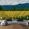 Tapisserier Brilliant Sunflower Flower Sea Tapestry väggkonst stor väggmålning hem sovrum vardagsrum