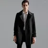 Heren Trench Coats 2024 Autumn Winter Lange stijl Mannelijke jassen Luxe Double Breasted Classics Mens Slim Man met riem plus maat 6xl