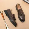 Dress Shoes 2024 Men Handgemaakte Loafers Crocodile Patroon Silver Flats Leather Oxfords Formele Zapatos HOMBRE A137