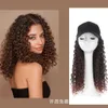 human curly wigs Womens Wig Duck Tongue Hat Bubble Face Roll Wig Small Roll Screw Roll Long Roll Wig Hat