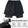 Heren shorts Anime Gym Men 2 In 1 Bilayer Quick Dry Running Short Pants Summer Workout Jogging Performance Sports