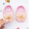 First Walkers Bowknot Baby Girl Shoes Lace Toddler Soft Sole Princess Footwear Infant Solid Anti-Slip Born Brib 0-18M
