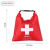 Suministro de primeros auxilios 1.2L Portable Red Waterproof Water Kit First Aid Kit Kits de emergencia de los kits de emergencia solo para viajes al aire libre Tratamiento de bolsa médica de emergencia D240419