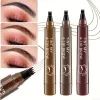 Amplaceurs Crayon à sourcils à 4 points Maquillajes Para Mujer étanche du stylo à sourcil liquide étanche