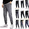 Men's Pants Baggy Harem Hip Men Track Cuff Solid Color Loose Drawstring Man Trousers Y2k Clothes With Pocket Pantalones Gym Work