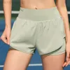 Desginer alooo yoga shorts kvinna byxa topp kvinnor falska två stycken kvinnors sida midja fickan sport capris andas snabb torkning cykling shorts sommar