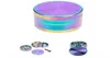 4 Layers 40mm Dazzle Colour Tobacco Crushers Grinders Ice Blue Metal Zinc Alloy Herb Grinder Rainbow Smoking Accessories sea shipp4048609